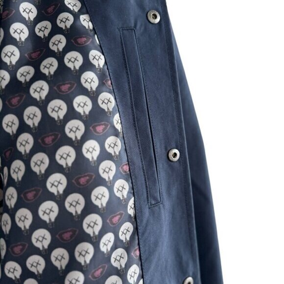 Uniqlo Kaws Andy Warhol Unisex UT Coach Jacket Lined Button Up Navy Blue XL - Picture 5 of 10